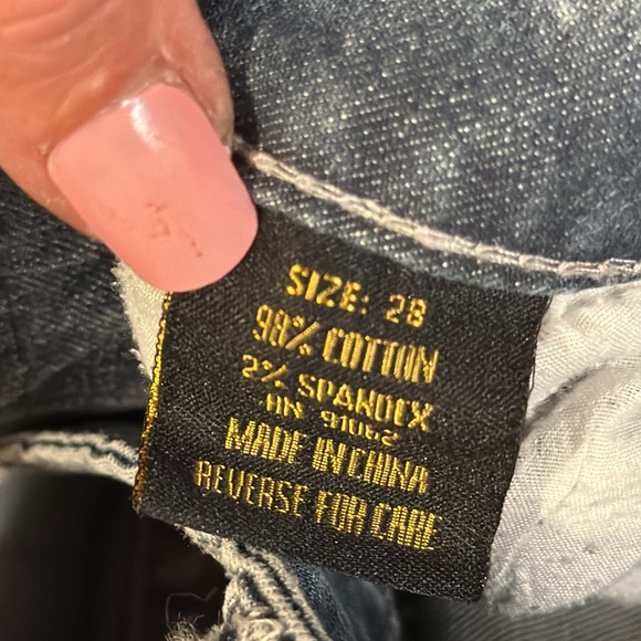 Chinese Laundry Jeans Womens Size 28 Low Rise Straight leg Distressed - Picture 4 of 8